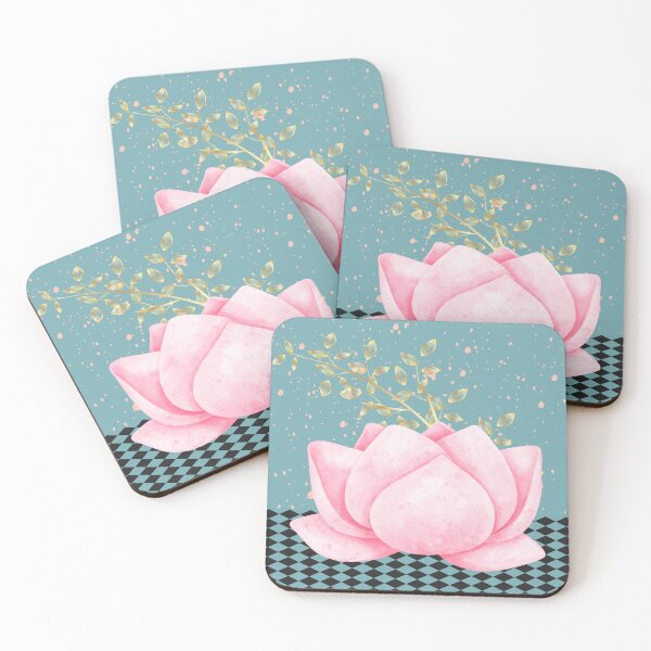 Item preview, Lotus blossom glam style gold pink designed and sold by MarthasHus.