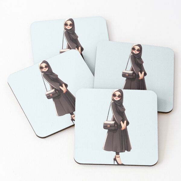 Item preview, Stylish Hijabi Girl – Digital Art Illustration designed and sold by Lulunza.