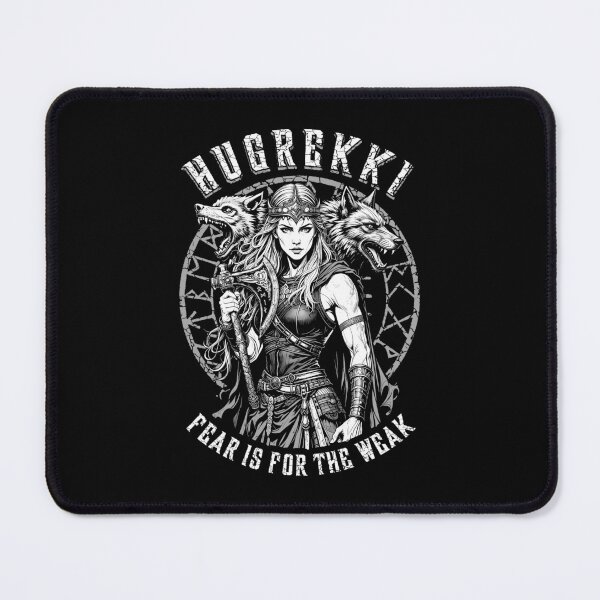 Item preview, Viking Woman Shield Maiden Courage Hugrekki Old Norse Wolf designed and sold by GrandeDuc.