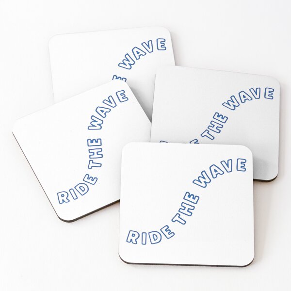Item preview, Ride the Wave Curved Typography Minimalist Sticker designed and sold by FestivityFinds.