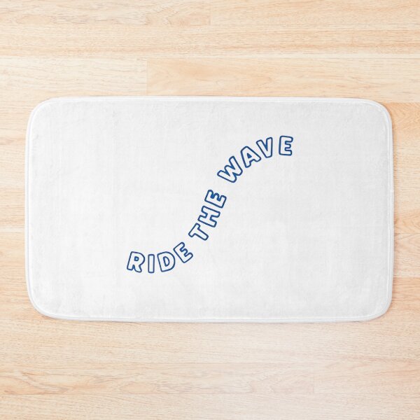Item preview, Ride the Wave Curved Typography Minimalist Sticker designed and sold by FestivityFinds.