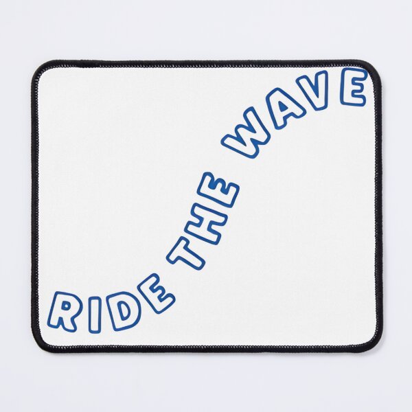 Item preview, Ride the Wave Curved Typography Minimalist Sticker designed and sold by FestivityFinds.