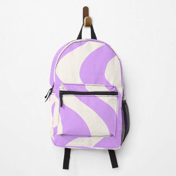 Item preview, Remolinos ondulados retro en morado y beige claro designed and sold by JulzPink.