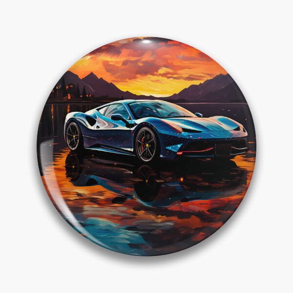 Item preview, Powerful Sports Car Reflected in Stunning Watercolors designed and sold by RevUpDesign.
