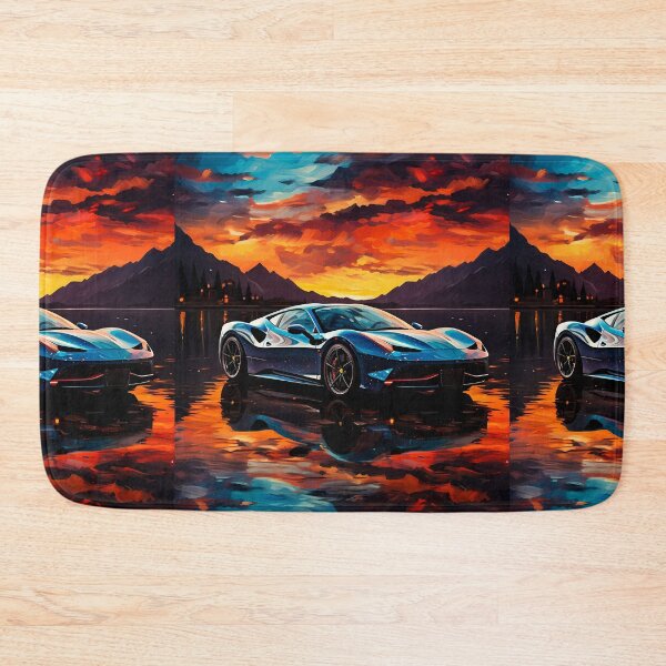 Item preview, Powerful Sports Car Reflected in Stunning Watercolors designed and sold by RevUpDesign.