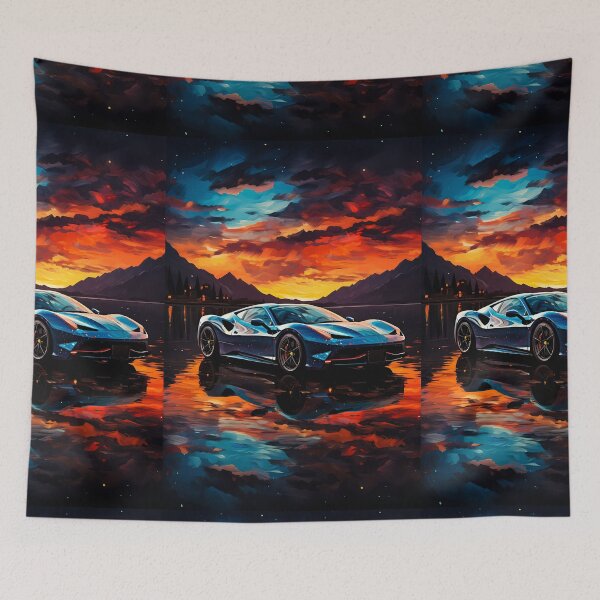 Item preview, Powerful Sports Car Reflected in Stunning Watercolors designed and sold by RevUpDesign.