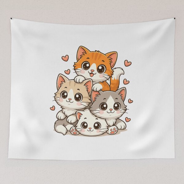 Item preview, Too Cute Cat Gang Funny Kawaii Neko Cats Lover designed and sold by thebest-2studio.
