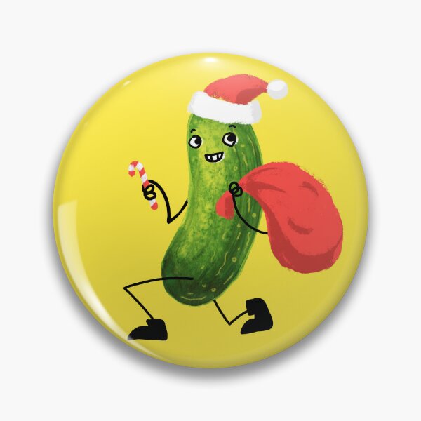 Item preview, Christmas Pickle - Funny Christmas Pickle with Santa Hat designed and sold by littleclyde.
