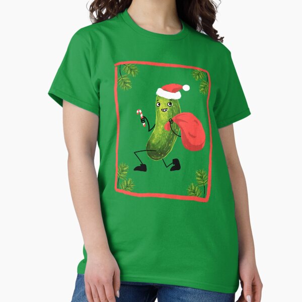 Item preview, Christmas Pickle - Funny Christmas Pickle with Santa Hat designed and sold by littleclyde.