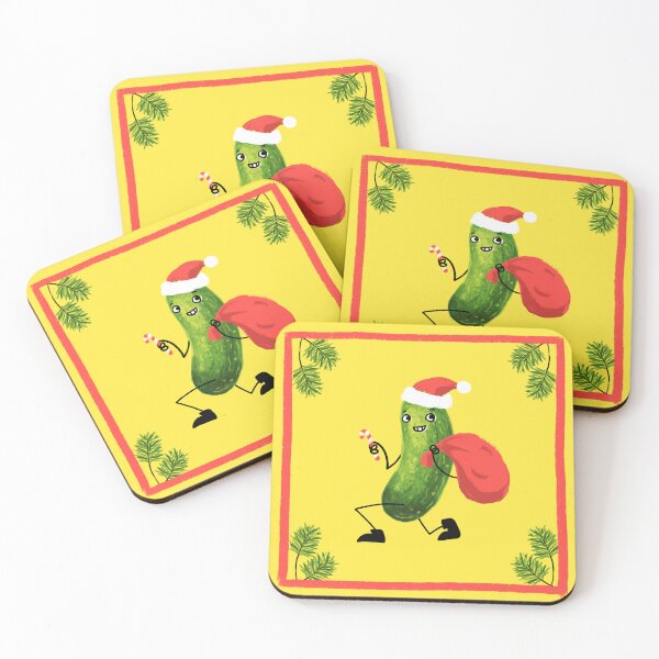 Item preview, Christmas Pickle - Funny Christmas Pickle with Santa Hat designed and sold by littleclyde.