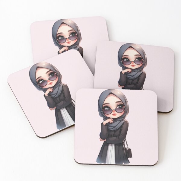 Item preview, Stylish Hijabi Girl – Digital Art Illustration designed and sold by Lulunza.
