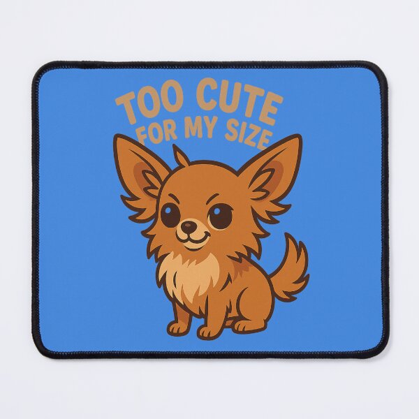 Item preview, Too Cute For My Size – Fluffy Chihuahua Cartoon designed and sold by © Zenscape Studio 2025.