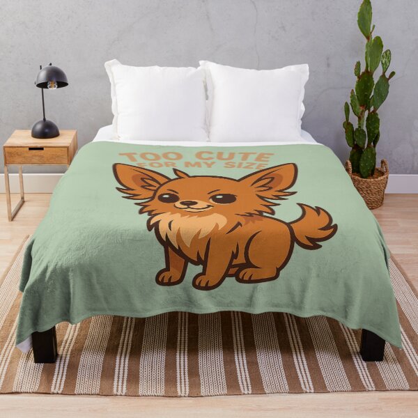 Item preview, Too Cute For My Size – Fluffy Chihuahua Cartoon designed and sold by © Zenscape Studio 2025.