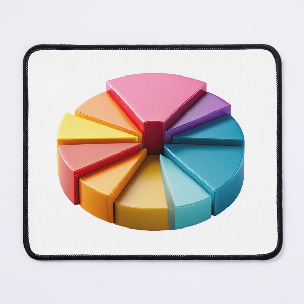 Item preview, Colorful 3D Pie Chart Data Visualization designed and sold by rachada99.