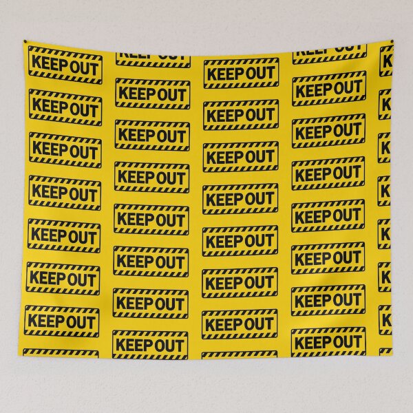 Item preview, KEEP OUT – Bold Yellow and Black Restricted Area Sign Design designed and sold by OEKAKIYASAN.
