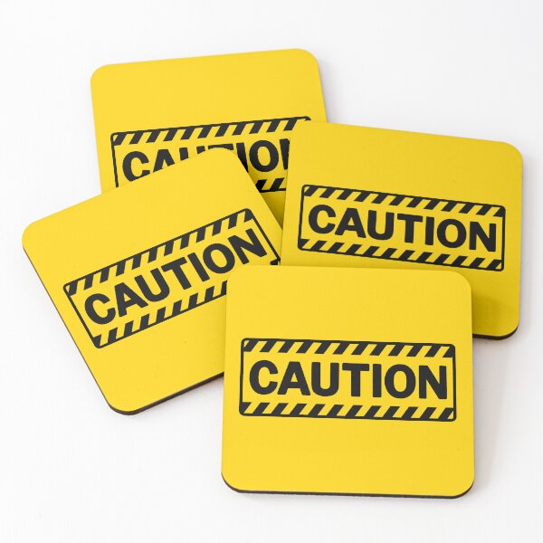 Item preview, CAUTION – Industrial Yellow Safety Sign Inspired Design designed and sold by OEKAKIYASAN.