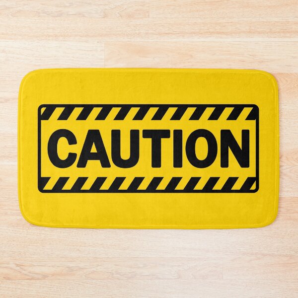 Item preview, CAUTION – Industrial Yellow Safety Sign Inspired Design designed and sold by OEKAKIYASAN.