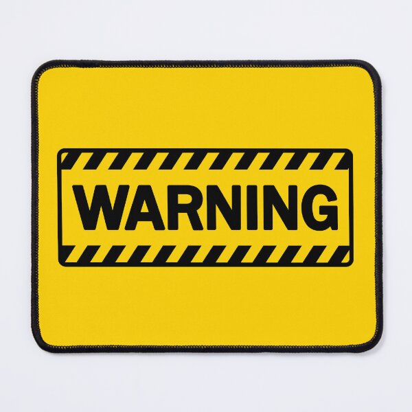 Item preview, WARNING – Bold Yellow and Black Caution Sign Design designed and sold by OEKAKIYASAN.