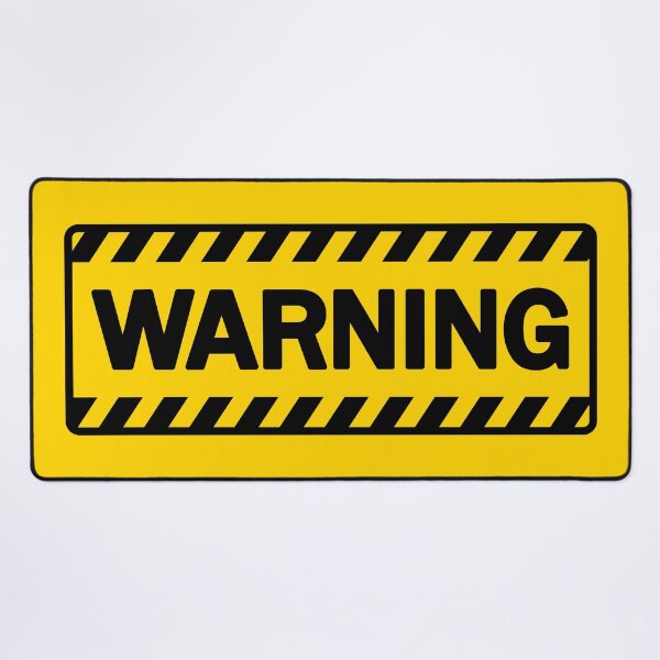 Item preview, WARNING – Bold Yellow and Black Caution Sign Design designed and sold by OEKAKIYASAN.