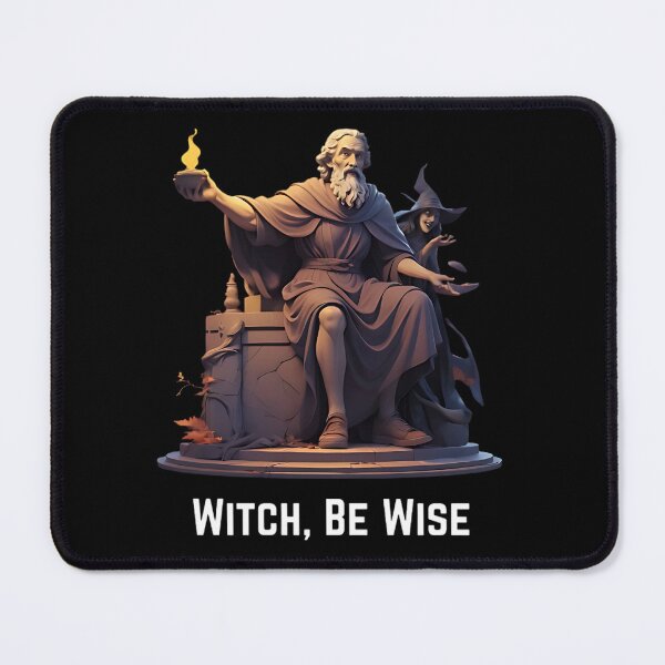 Item preview, Witch, Be Wise - Stoic Philosopher Epictetus and a Playful Witch designed and sold by LexaArtworks.