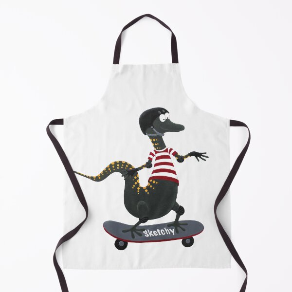 Item preview, Sketchy the Lizard Skate Boarder designed and sold by Studio Moo Designs.