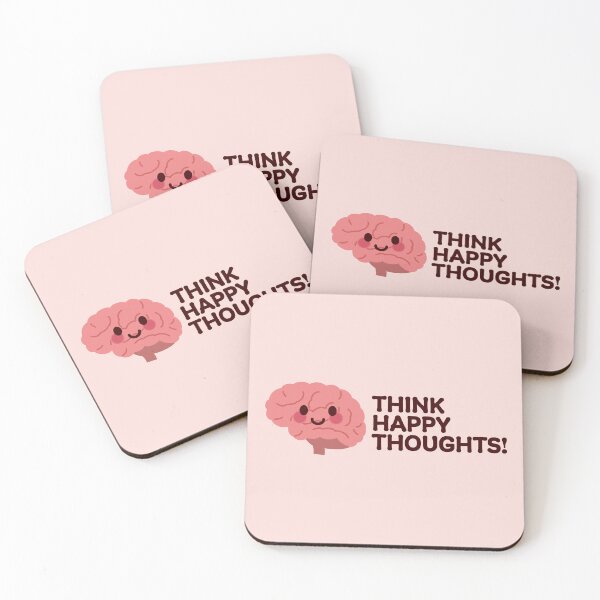 Item preview, Think Happy Thoughts – Smiling Brain Design designed and sold by OEKAKIYASAN.