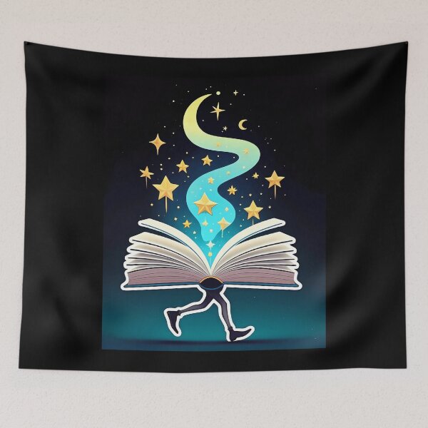 Item preview, Magical Walking Book With Stars designed and sold by PrintBreeze.