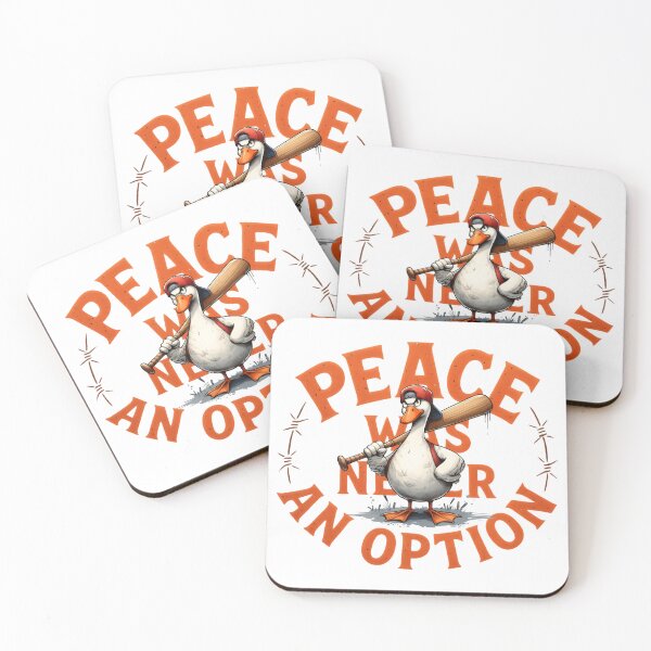 Item preview, Peace Was Never An Option – Angry Goose Cartoon Design designed and sold by Closeddog.