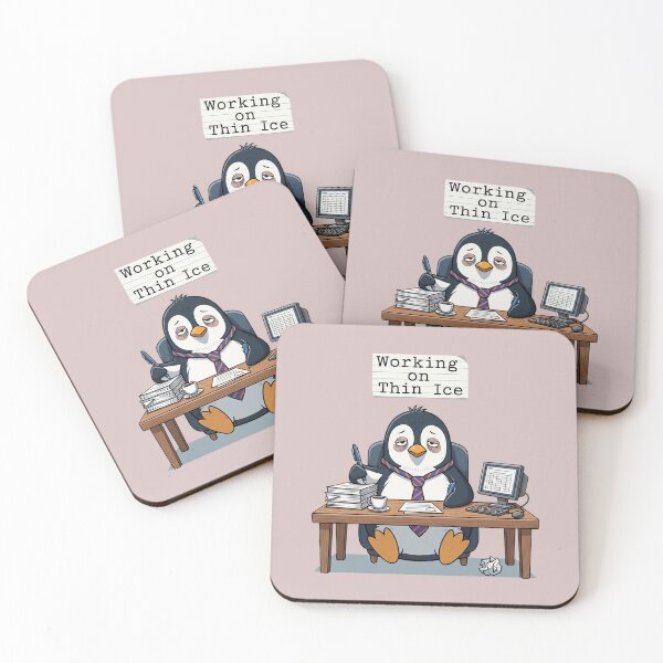 Item preview, Stressed Penguin Desk Job | Working on Thin Ice Humor Tee designed and sold by WittyNest Studio.