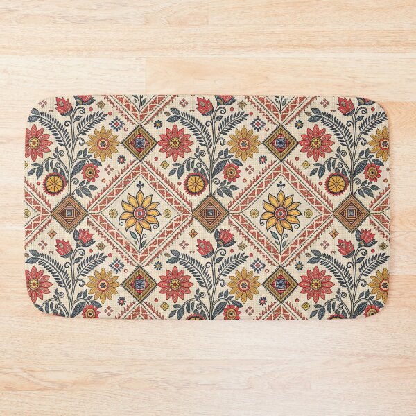 Item preview, Vibrant Folk Art Floral and Geometric Seamless Pattern. designed and sold by RGShirtWorks.