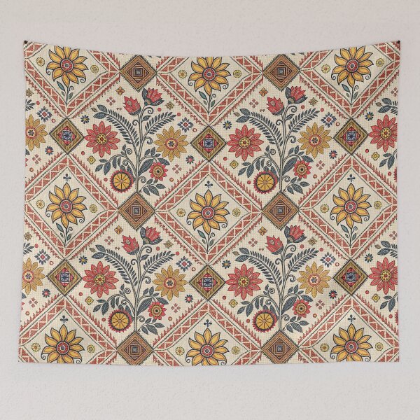 Item preview, Vibrant Folk Art Floral and Geometric Seamless Pattern. designed and sold by RGShirtWorks.