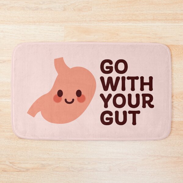 Item preview, Go With Your Gut – Cute Smiling Stomach Illustration designed and sold by OEKAKIYASAN.