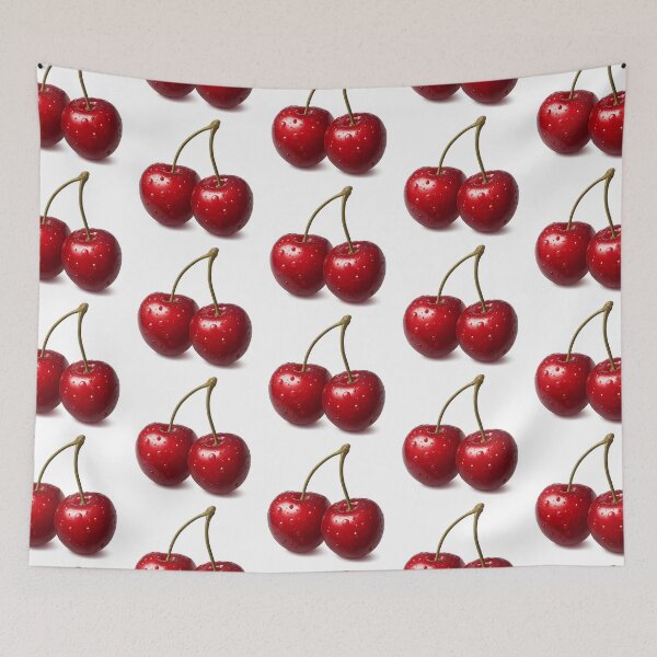 Item preview, Juicy Cherries – Realistic Water-Drop Fruit Illustration designed and sold by BloomOfDesign.