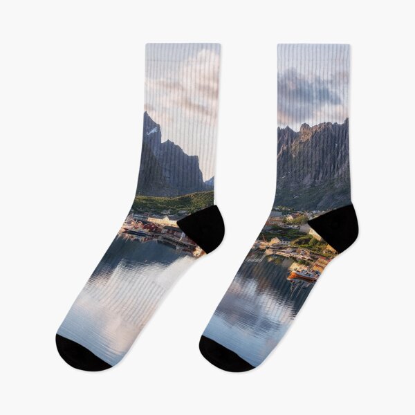 Item preview, Lofoten Islands Reine Fishing Village Panorama designed and sold by aaronchoi.