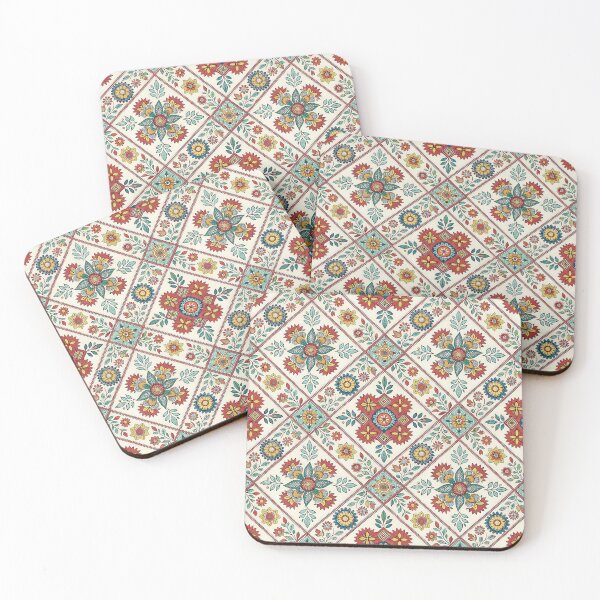 Item preview, Vibrant Folk Art Floral Diamond Seamless Pattern. designed and sold by RGShirtWorks.