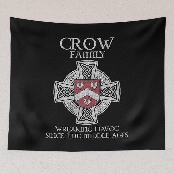 Item preview, Crow Family Crest – Medieval Heritage Emblem for Ancestry Lovers & Vintage Style Fans designed and sold by 9X FR.