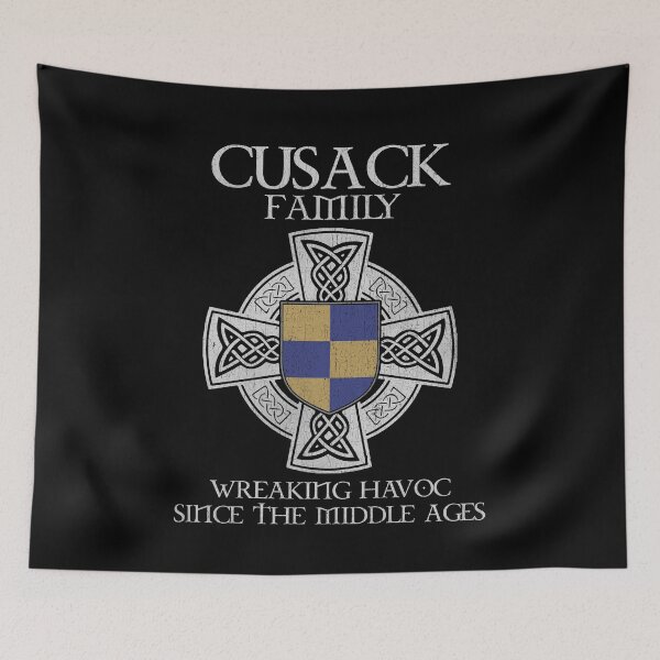 Item preview, Cusack Family Crest – Medieval Heritage Emblem for Ancestry Lovers & Vintage Style Fans designed and sold by 9X FR.