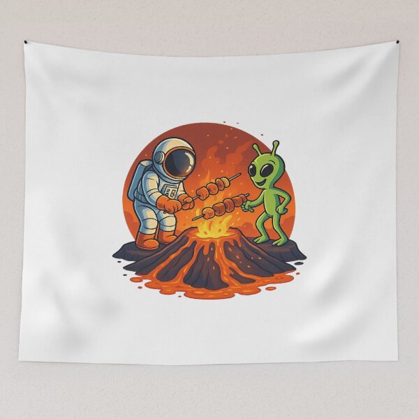 Item preview, Volcanic BBQ on Mars designed and sold by HEERMANArt.