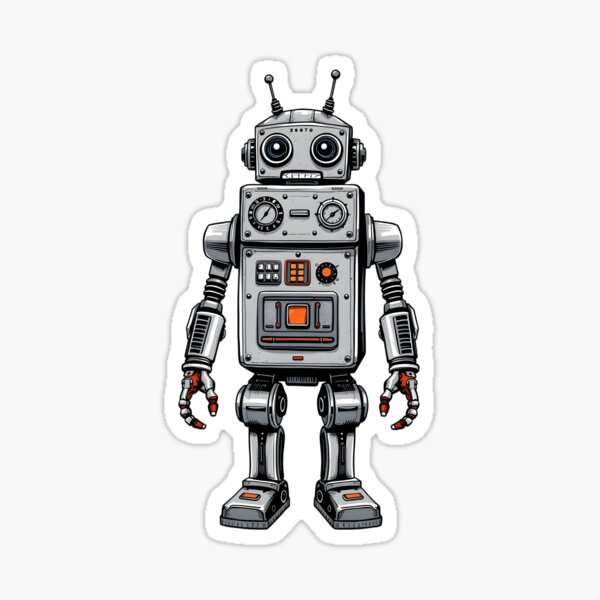Item preview, Vintage robot,robot illustration for robot lover designed and sold by PATTERN-ZART.