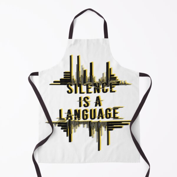 Item preview, Silence Is A Language - Glitch Waveform Minimalist Quote Design designed and sold by DMZ13.