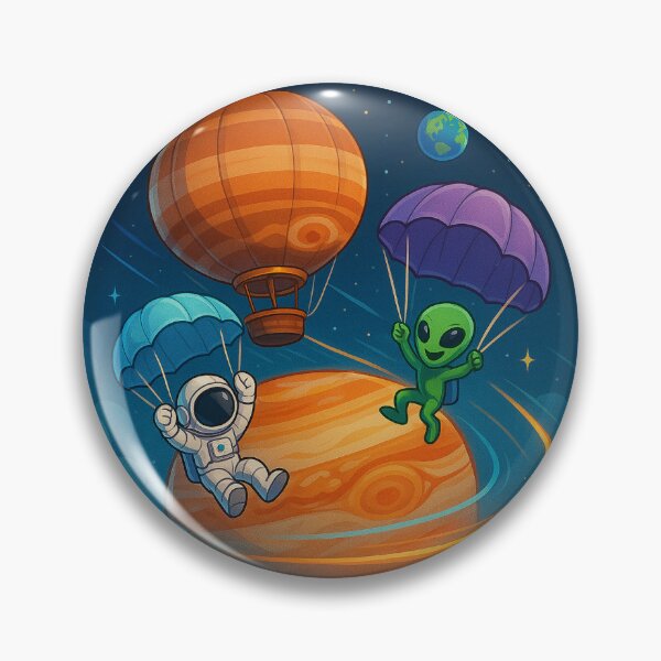 Item preview, Starlit Parachute Dive on Jupiter designed and sold by HEERMANArt.
