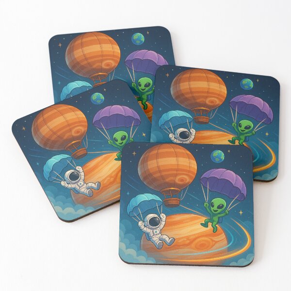 Item preview, Starlit Parachute Dive on Jupiter designed and sold by HEERMANArt.