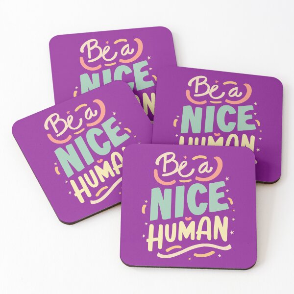 Item preview, Be a Nice Human | Positive Motivational Quote Typography designed and sold by angelisart.