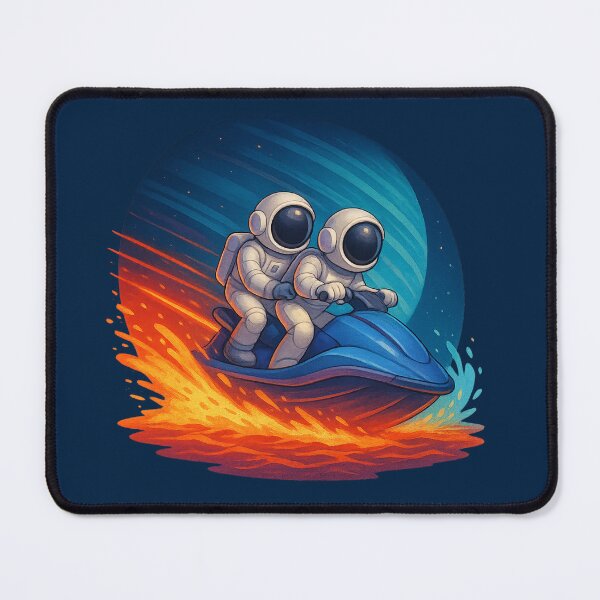 Item preview, Neptune Jet Ski Chase Under Cosmic Sparks designed and sold by HEERMANArt.