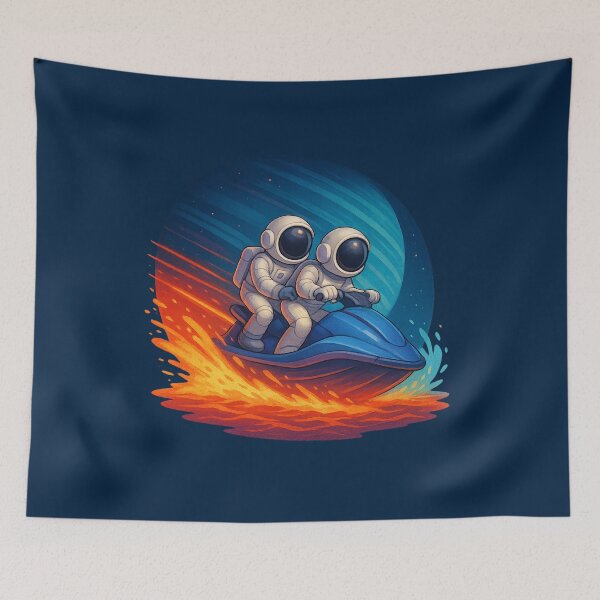 Item preview, Neptune Jet Ski Chase Under Cosmic Sparks designed and sold by HEERMANArt.