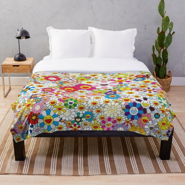 Takashi Murakami Blanket Takashi Murakami Flower Rug I Did! R/Tufting