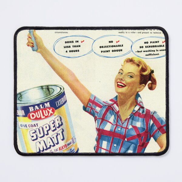 Item preview, 1950s Dulux Paint Vintage Advert - Happy Housewife Painting Art - Retro Home Decor Poster - Mid-Century DIY Joy designed and sold by taspaul.
