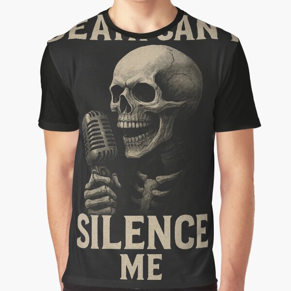 Item preview, Death Can’t Silence Me – Singing Skull Microphone Art designed and sold by Blackseali.