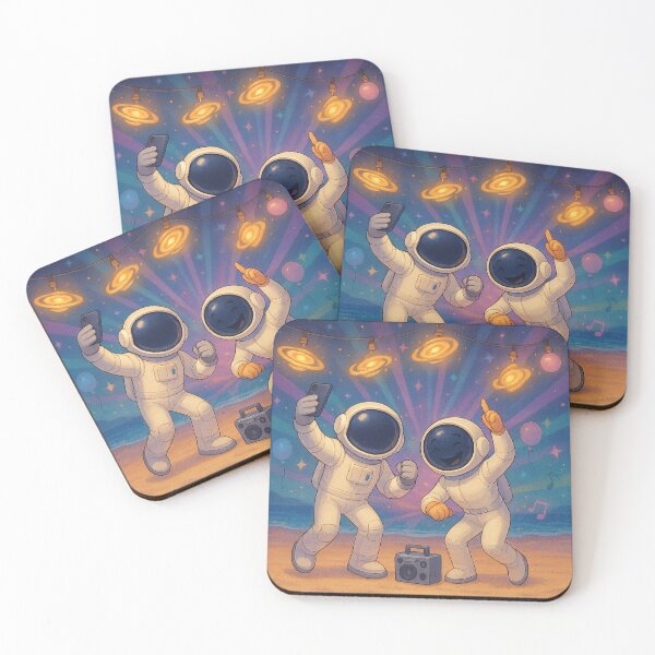 Item preview, Galactic Beach Dance: Astronaut Selfie Party designed and sold by HEERMANArt.