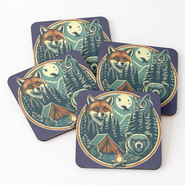 Item preview, Moonlit Forest Camp with Animal Friends designed and sold by Iuqiune.